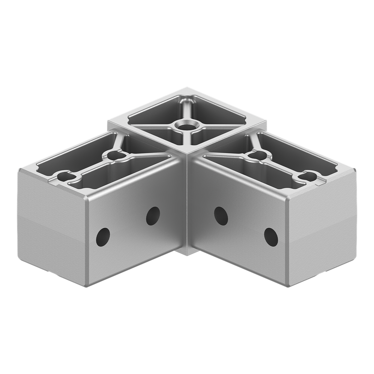 40x40 mm 2 mm et kalınlığındaki Kutu Profiller ile Uyumlu İki Yollu L Bağlantı Konnektörü 4040CR02-1