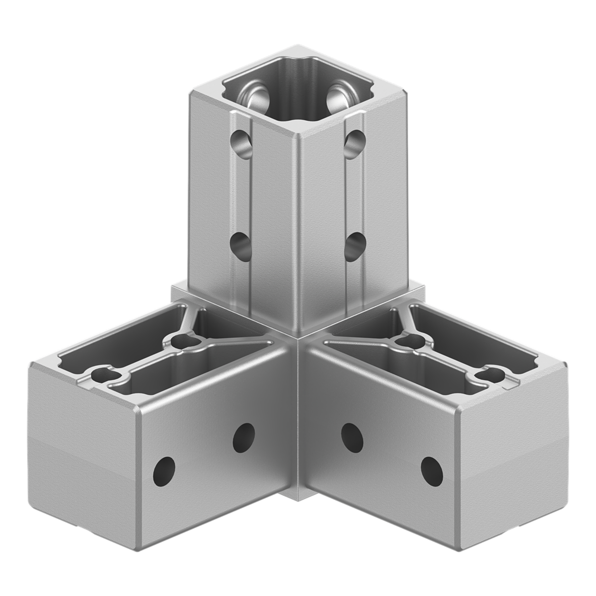 40x40 mm Kutu Profil Uyumlu Üç Yollu Köşe Bağlantı Elemanı 4040CR03-1