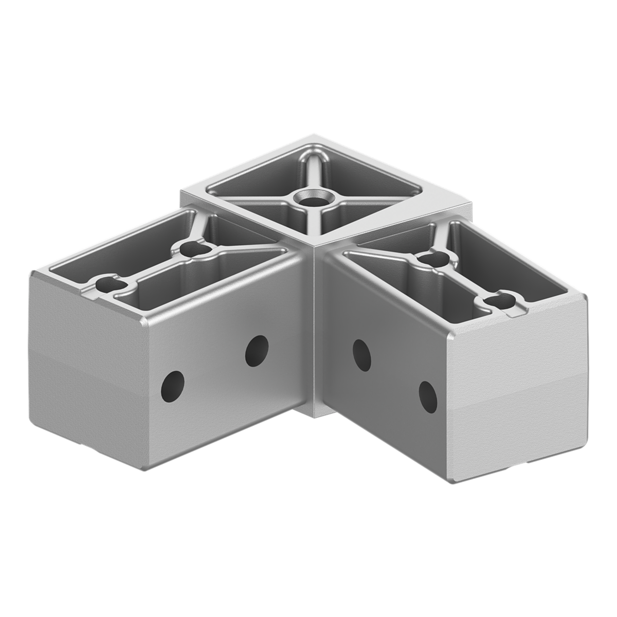 40x40 mm Kutu Profillerle Uyumlu 11,25° Dar Açılı İki Yollu L Konektör 4040LA02-1
