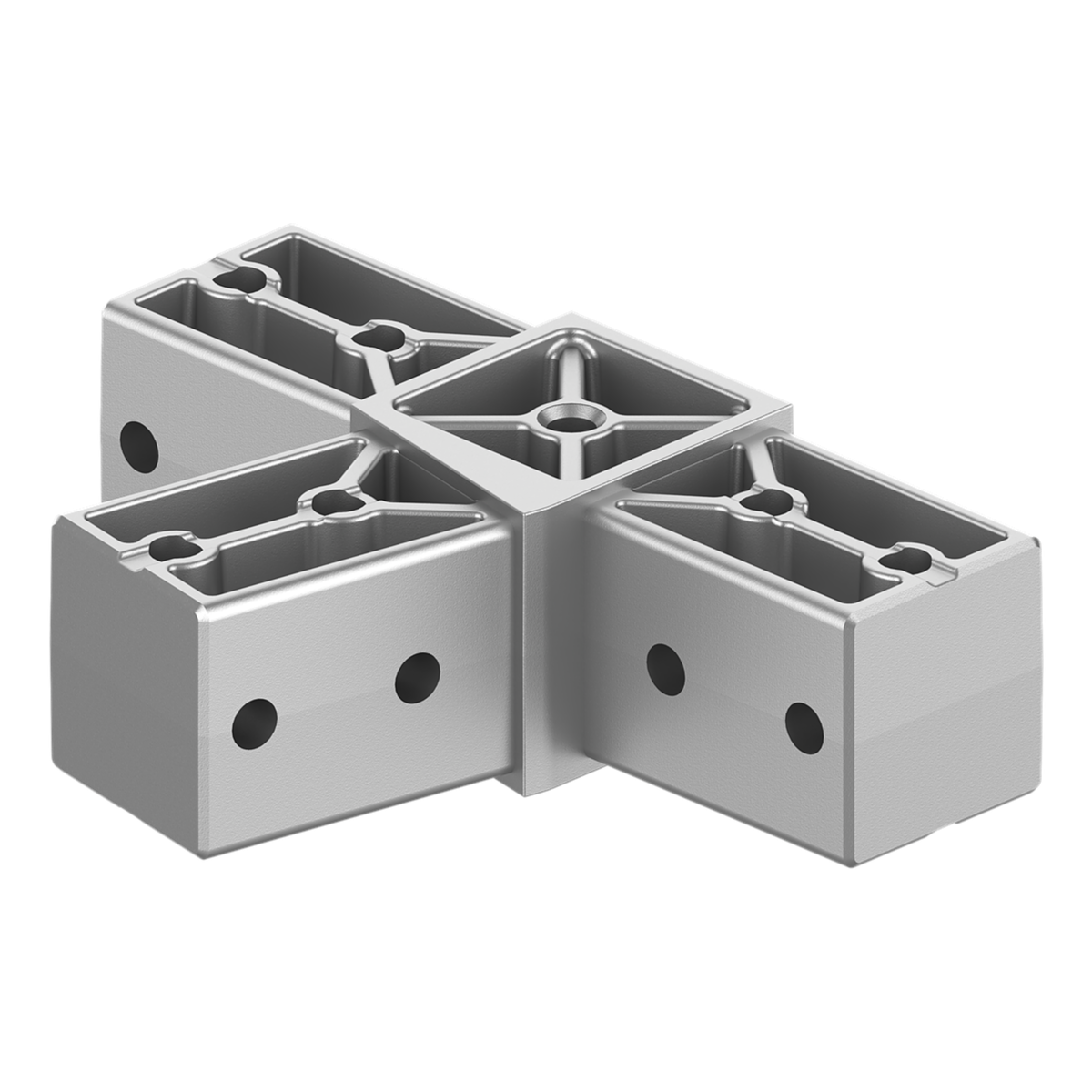 40x40 mm Kutu Profillerle Uyumlu 11,25° Açılı Üç Yollu T Konektör 4040LA03-1