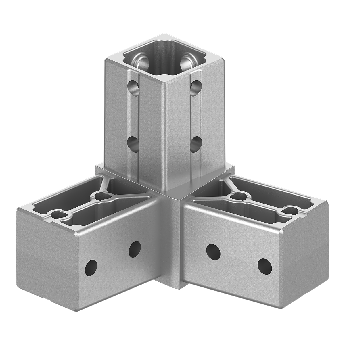 40x40 mm Kutu Profillerle Uyumlu 11,25° Geniş Açılı Sağ Yönlü Üç Yollu Köşe Konektör 4040LA03-4