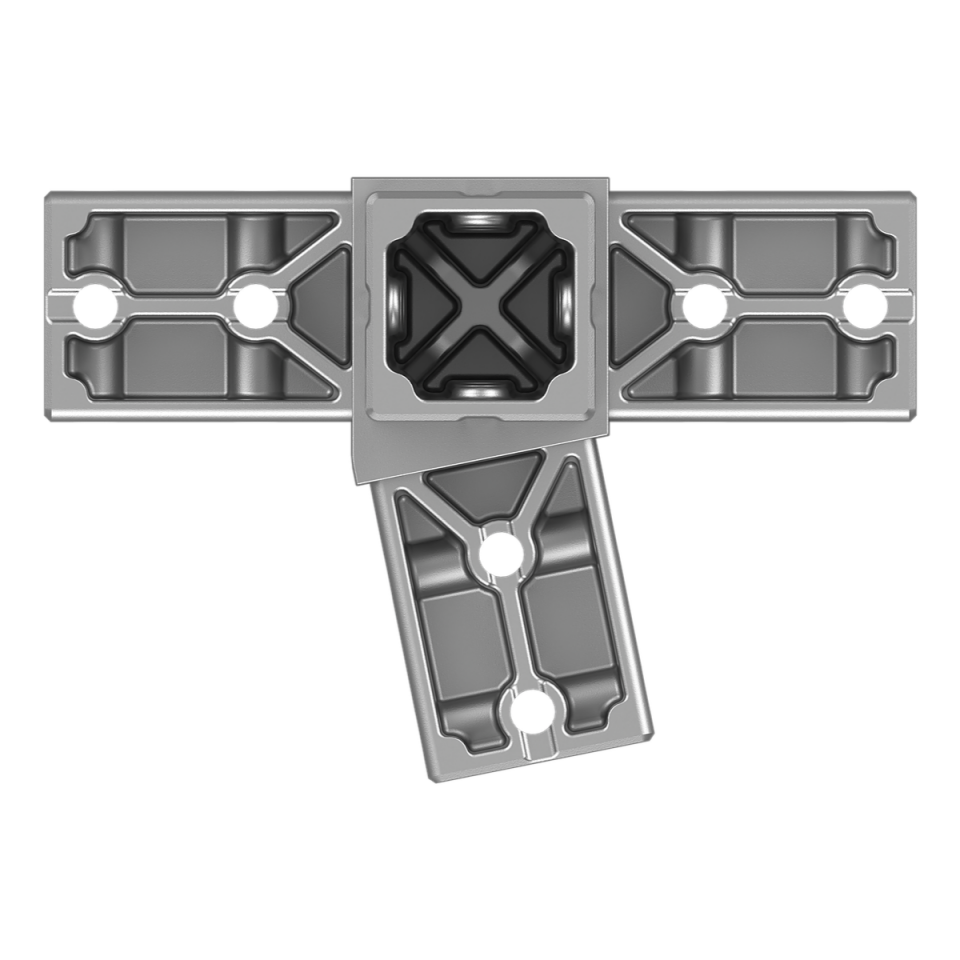 40x40 mm Kutu Profillerle Uyumlu 11,25° Açılı Beş Yollu Yüzey Bağlantı Bağlantı Konnektörü 4040LA05-1