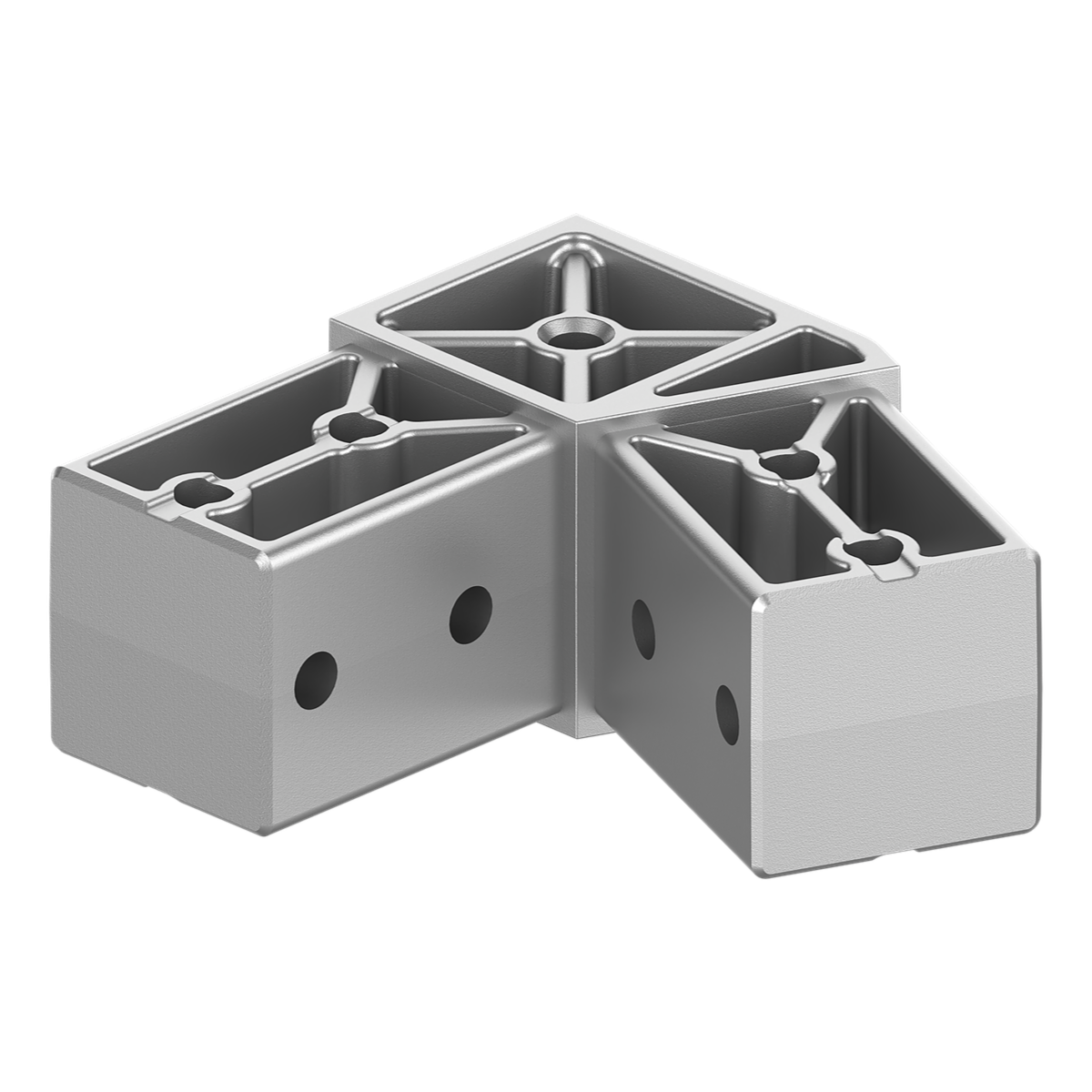 40x40 mm Kutu Profillerle Uyumlu 22,5° Dar Açılı İki Yollu L Bağlantı Konnektörü 4040MA02-2