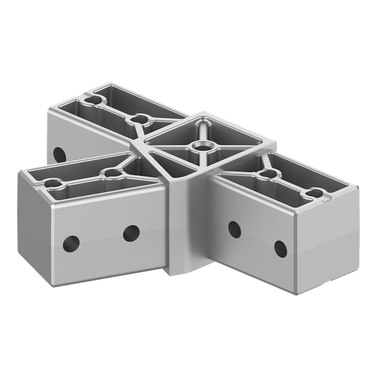 40x40x2 mm Profillerle Uyumlu 22,5° Açılı Üç Yollu T Bağlantı Konnektörü 4040MA03-1