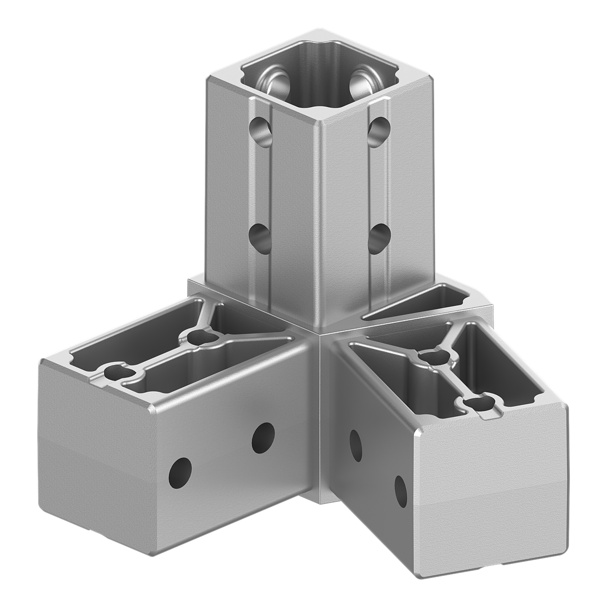 40x40 mm Kutu Profillerle Uyumlu 22,5° Dar Açılı Sol Yönlü Üç Yollu Köşe Bağlantı Konnektörü 4040MA03-2