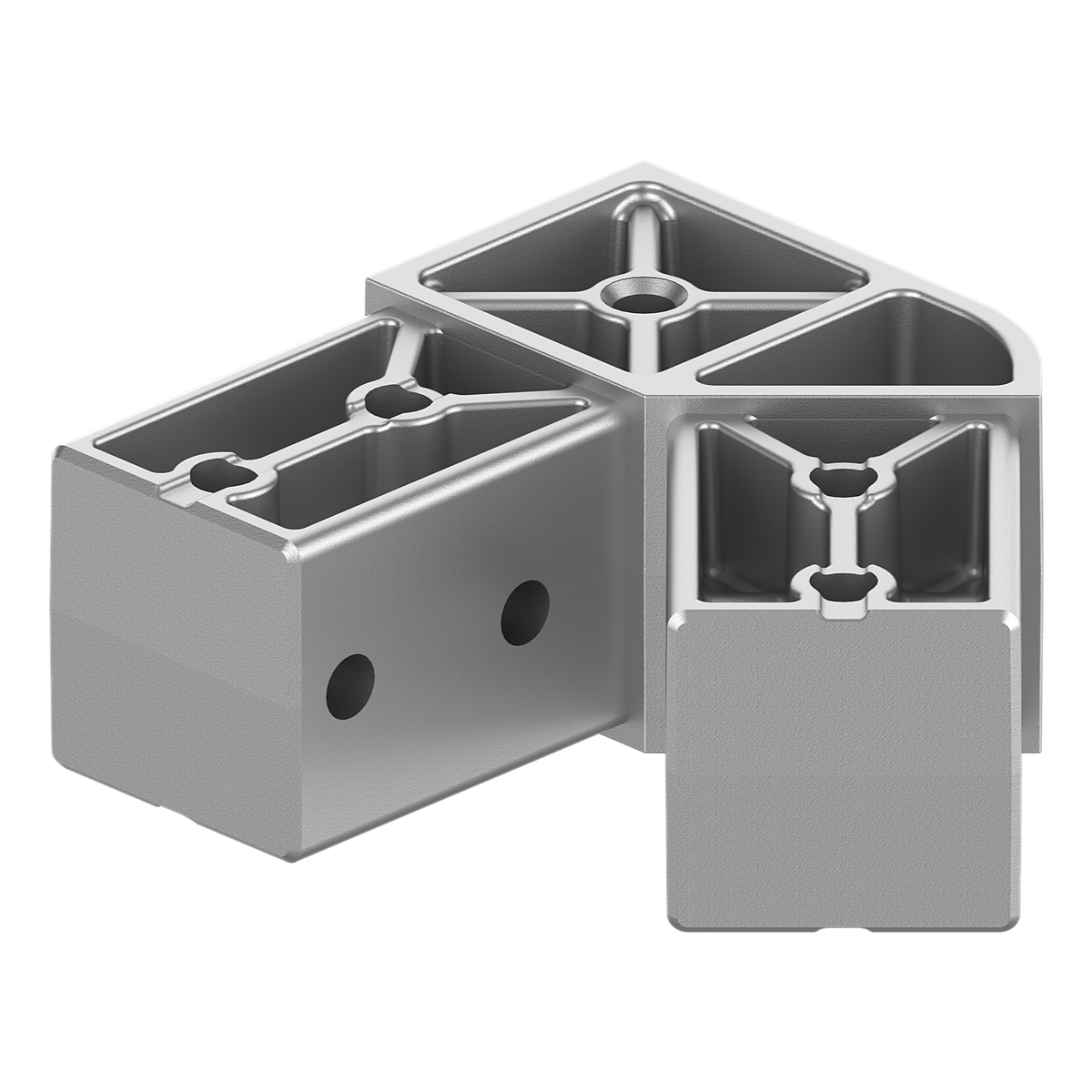 40x40 mm Kutu Profillerle Uyumlu 45° Dar Açılı İki Yollu L Bağlantı Konnektörü 4040HA02-1