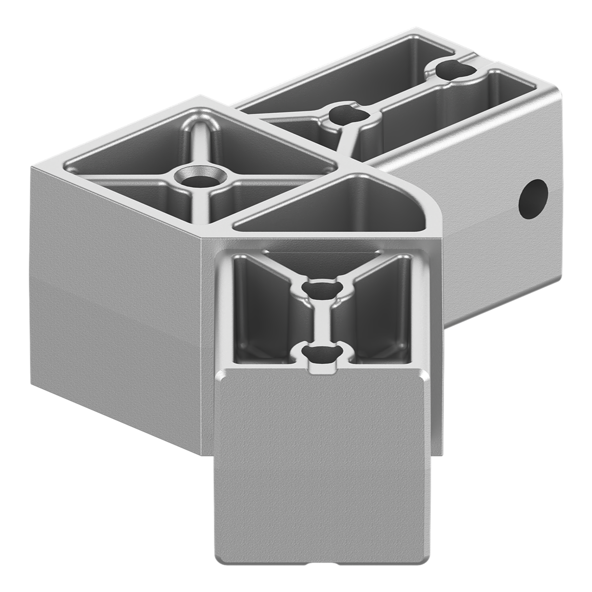 40x40 mm Kutu Profillerle Uyumlu 45° Geniş Açılı İki Yollu L Bağlantı Konnektörü 4040HA02-2