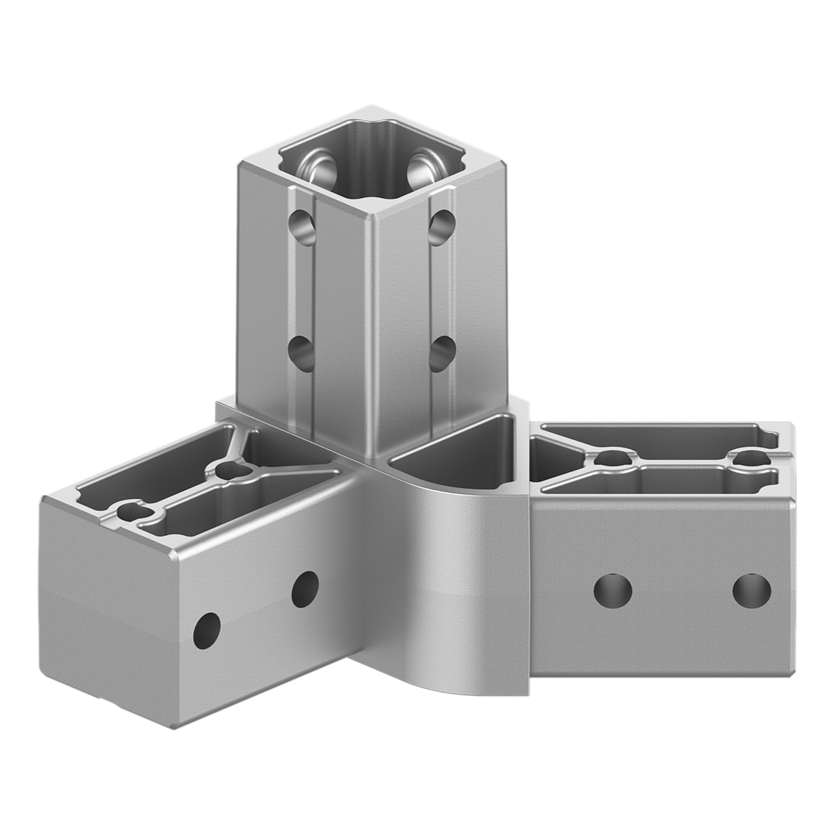 40x40 mm Kutu Profillerle Uyumlu 45° Geniş Açılı Sol Yönlü Üç Yollu Köşe Bağlantı Konnektörü 4040HA03-2