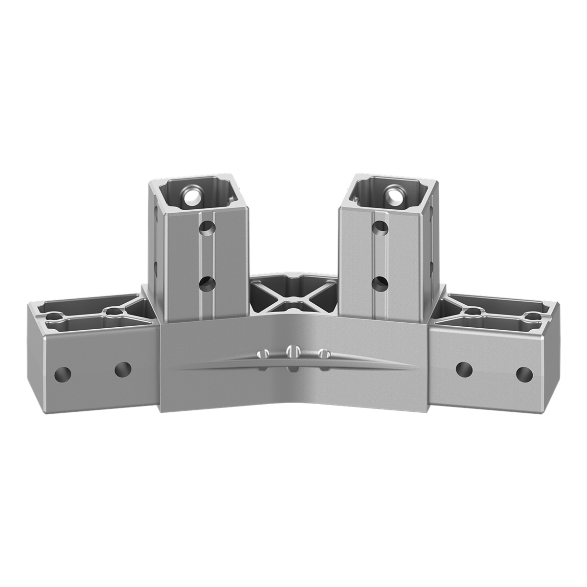 40x40 mm Kutu Profillerle Uyumlu 11,25° Açılı Tek Yön Aşıklı Dört Yollu Mahya Bağlantı Konnektörü 4040LR04-1