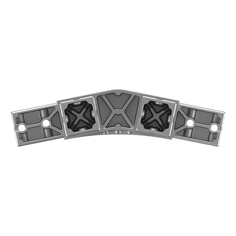 40x40 mm Kutu Profillerle Uyumlu 11,25° Açılı Tek Yön Aşıklı Dört Yollu Mahya Bağlantı Konnektörü 4040LR04-1