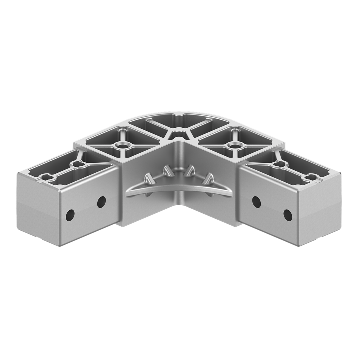 40x40 mm Kutu Profillerle Uyumlu 45° Açılı Aşıksız İki Yollu Mertek Bağlantı Konnektörü 4040HR02-1
