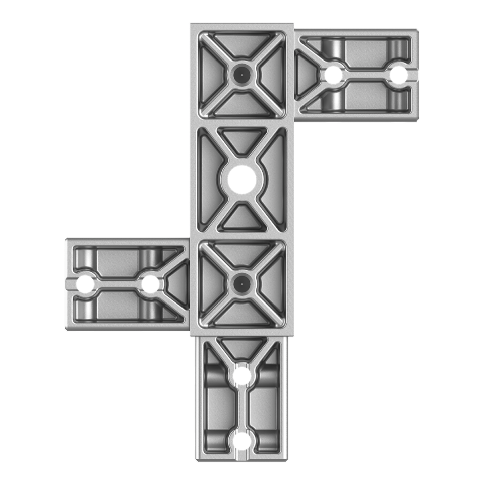 40x40 mm Kutu Profillerle Uyumlu Üç Yollu Özel Uygulama Bağlantı Konnektörü 4040SP03-1