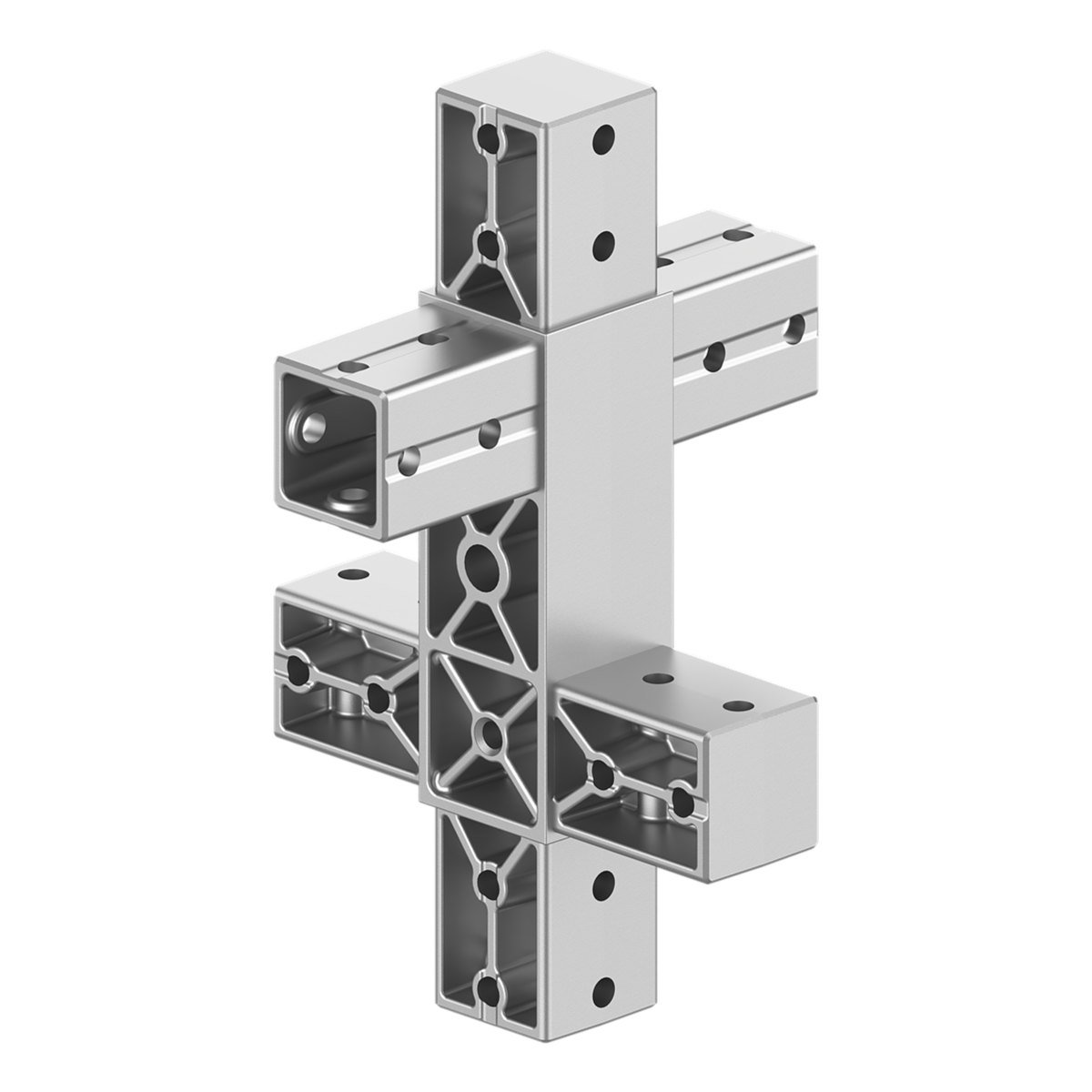 40x40 mm Kutu Profillerle Uyumlu Altı Yollu Özel Uygulama Bağlantı Konnektörü 4040SP06-1