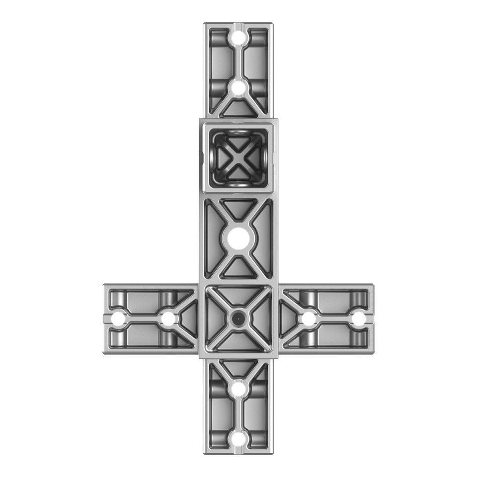 40x40 mm Kutu Profillerle Uyumlu Altı Yollu Özel Uygulama Bağlantı Konnektörü 4040SP06-1