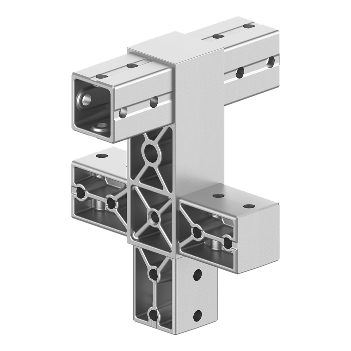 40x40 mm Kutu Profillerle Uyumlu Beş Yollu Özel Uygulama Bağlantı Konnektörü 4040SP05-1