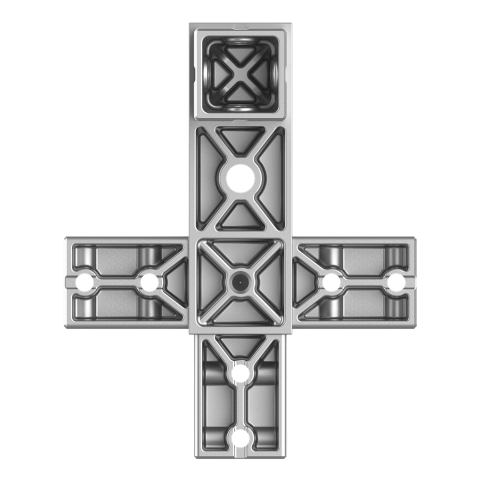 40x40 mm Kutu Profillerle Uyumlu Beş Yollu Özel Uygulama Bağlantı Konnektörü 4040SP05-1