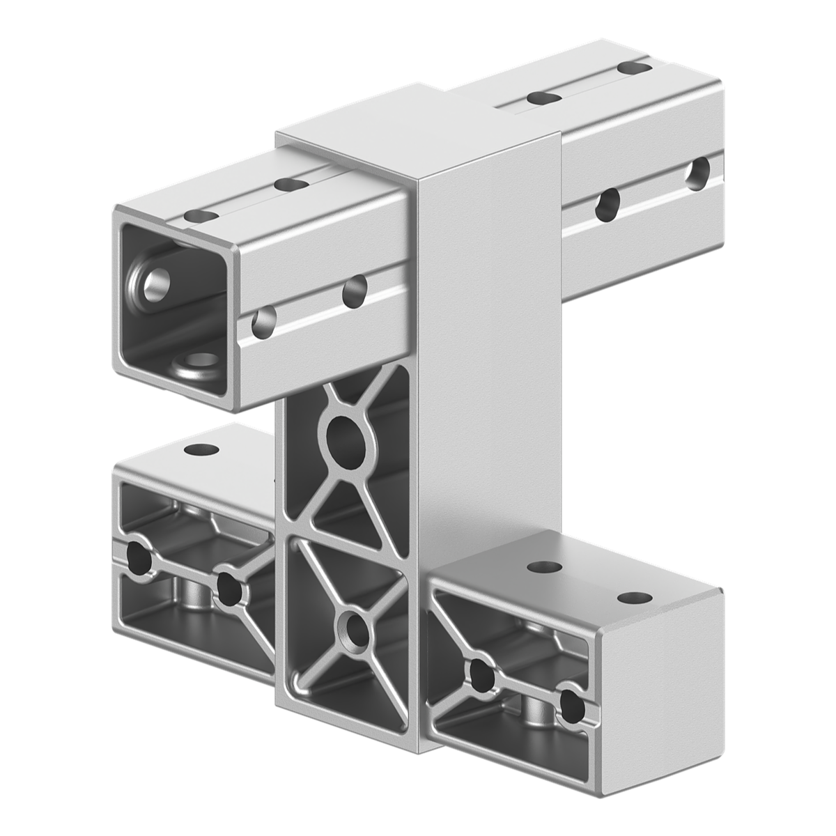 40x40 mm Kutu Profillerle Uyumlu Dört Yollu Özel Uygulama Bağlantı Konnektörü 4040SP04-2