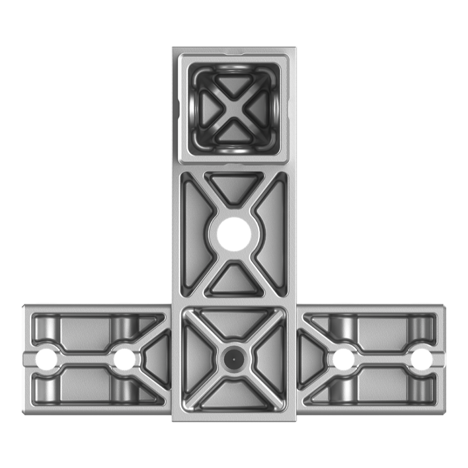 40x40 mm Kutu Profillerle Uyumlu Dört Yollu Özel Uygulama Bağlantı Konnektörü 4040SP04-2
