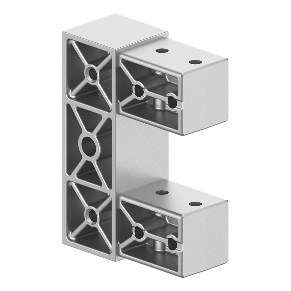 120x120 mm Kesitli İki Yollu Kiriş Sonu Bağlantı Konnektörü 4012EP02-1