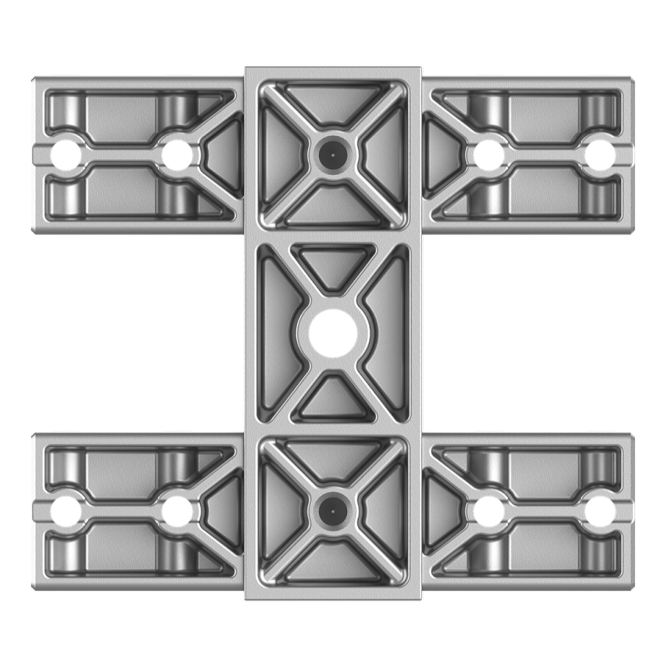 120x120 mm Kesitli 4 Yollu Kiriş Düz Bağlantı Bağlantı Konnektörü 4012LN04-1