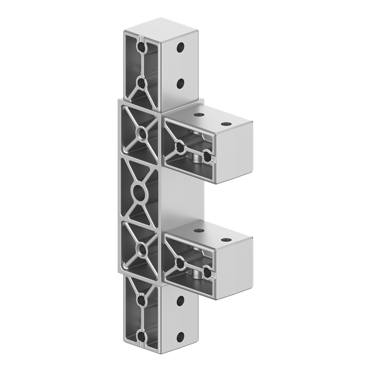 120x120 mm Kesitli Dört Yollu Kiriş Bağlantı Konnektörü 4012ED04-1