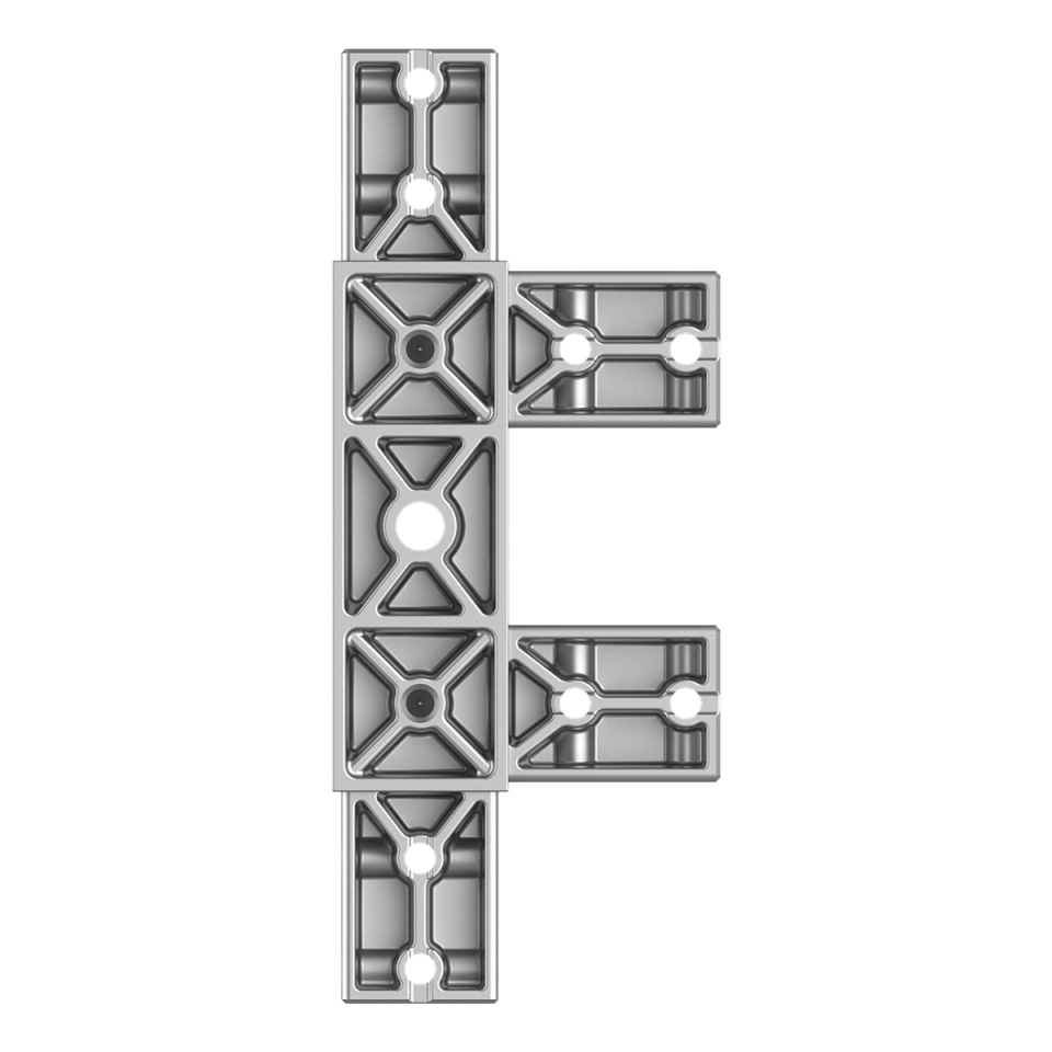 120x120 mm Kesitli Dört Yollu Kiriş Bağlantı Konnektörü 4012ED04-1