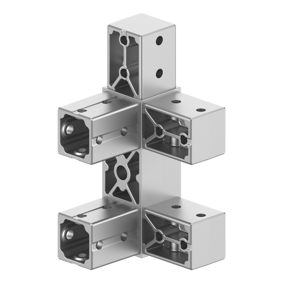 40x120 mm Kesitli Beş Yollu Özel Köşe Bağlantı Konnektörü 4012CR05-1