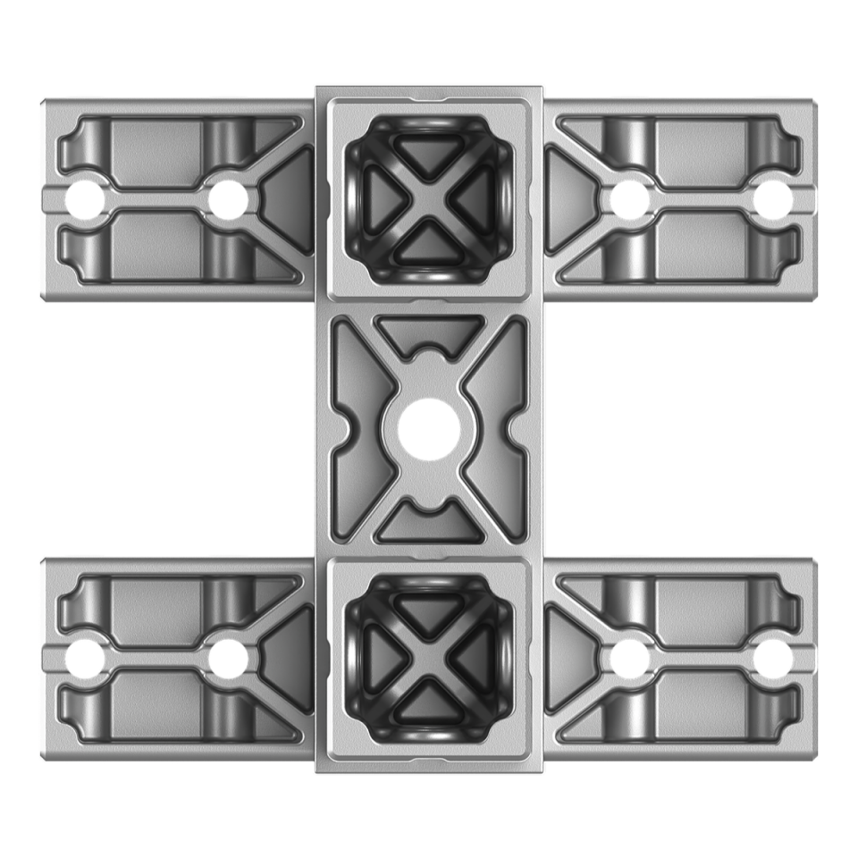 40x120 mm Kesitli Altı Yollu T Bağlantı Konnektörü 4012ED06-2