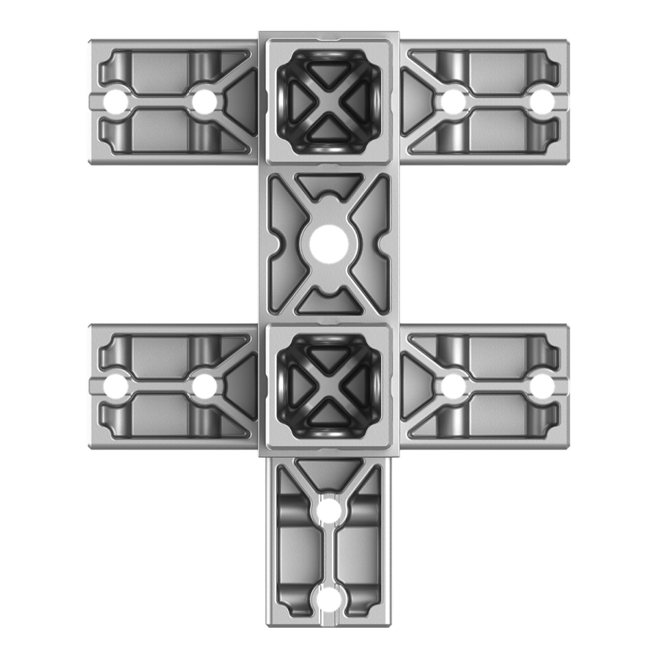 40x120 mm Kesitli Yedi Yollu Yüzey Dikme Bağlantı Konnektörü 4012ED07-1