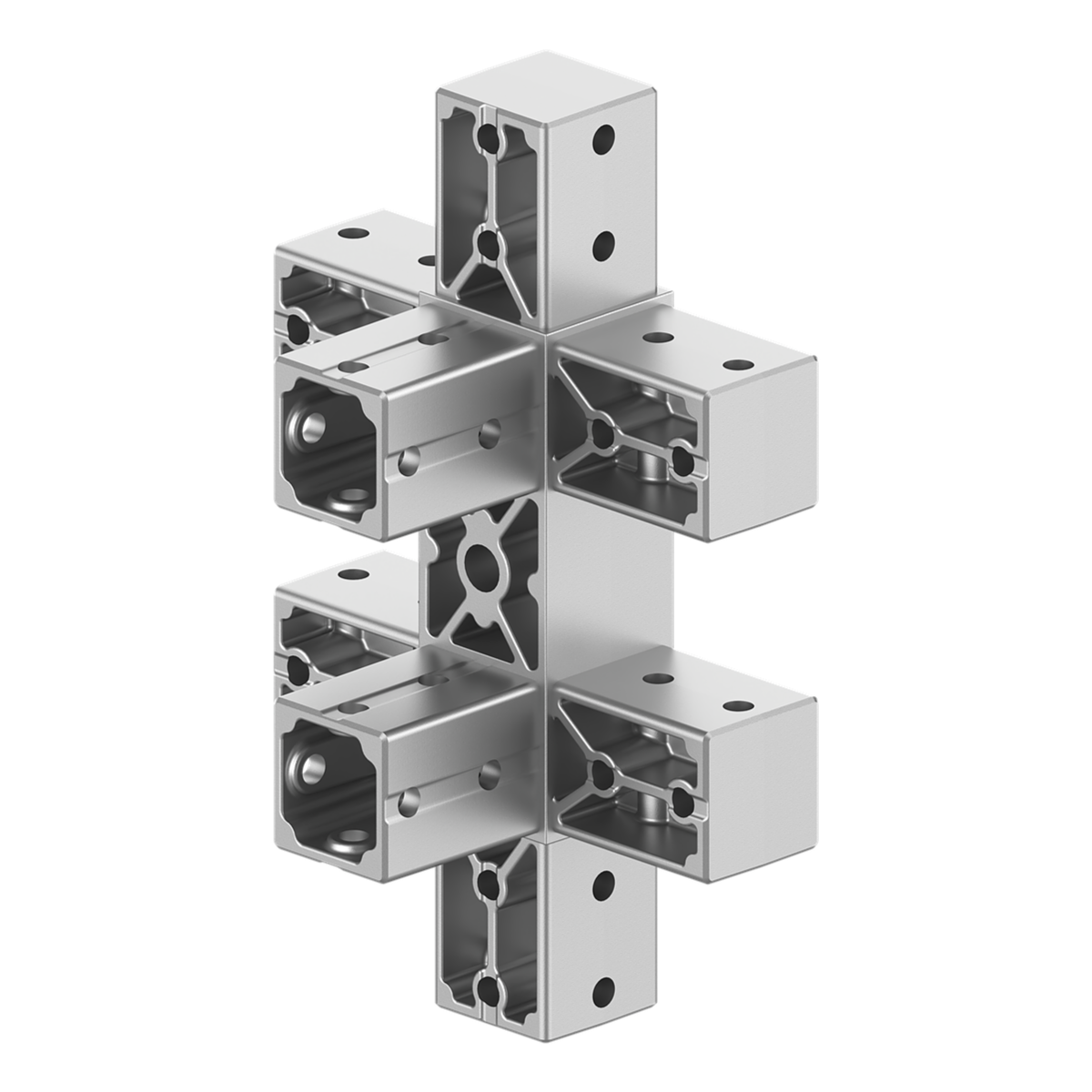 40x120 mm Kesitli Sekiz Yollu Yüzey Dikme Bağlantı Konnektörü