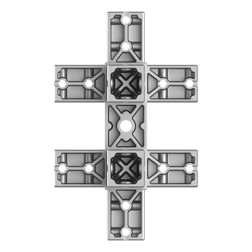 40x120 mm Kesitli Sekiz Yollu Yüzey Dikme Bağlantı Konnektörü