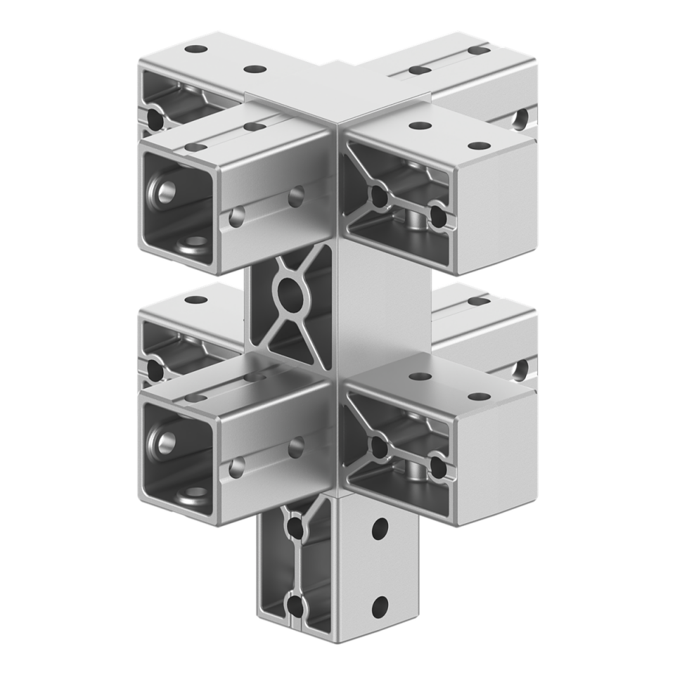 40x120 mm Kesitli Dokuz Yollu Yüzey Kolon Bağlantı Konnektörü