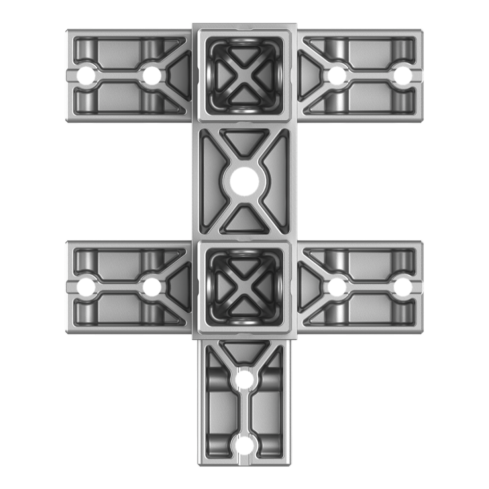 40x120 mm Kesitli Dokuz Yollu Yüzey Kolon Bağlantı Konnektörü