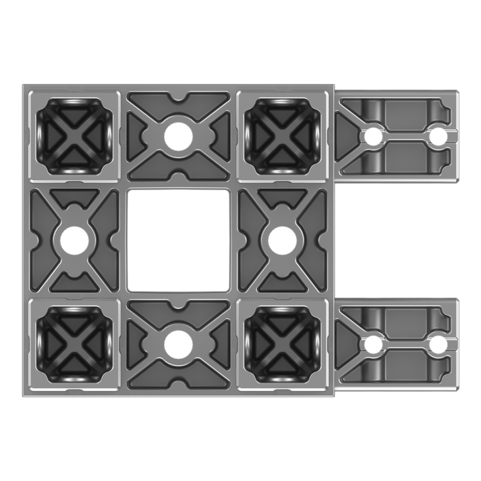 120x120 mm Kesitli On Yollu T Kolon Bağlantı Konnektörü 1212ED10-1
