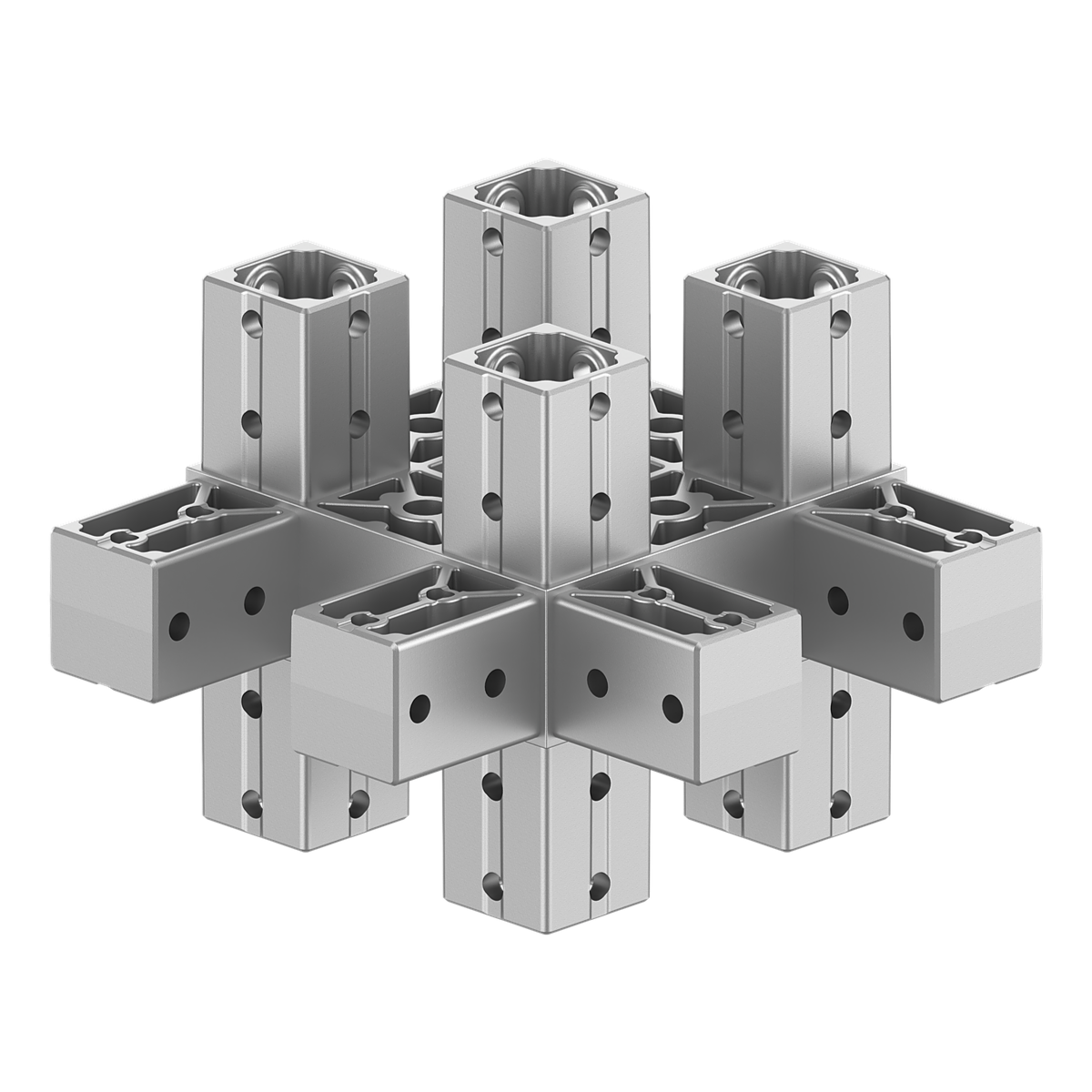 120x120 mm Kesitli On İki Yollu Kolon Kenar Konektör 1212ED12-1