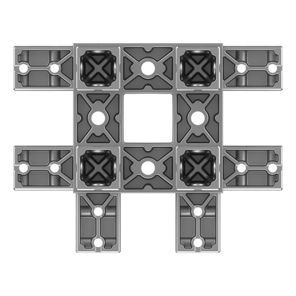 120x120 mm Kesitli On Dört Yollu Kolon Yüzey Konektör 1212ED14-1
