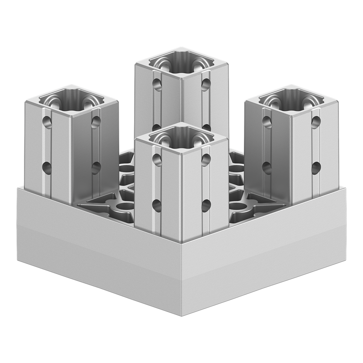 120x120 mm Kesitli Dört Yollu Kolon Sonu Bağlantı Konnektörü 1212EP04-1