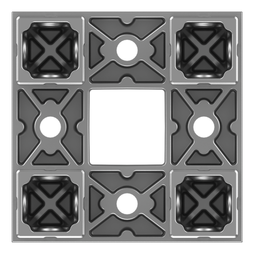 120x120 mm Kesitli Dört Yollu Kolon Sonu Konektör 1212EP04-1