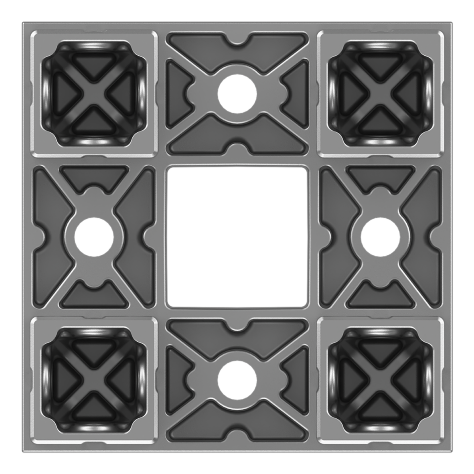 120x120 mm Kesitli Dört Yollu Kolon Sonu Bağlantı Konnektörü 1212EP04-1
