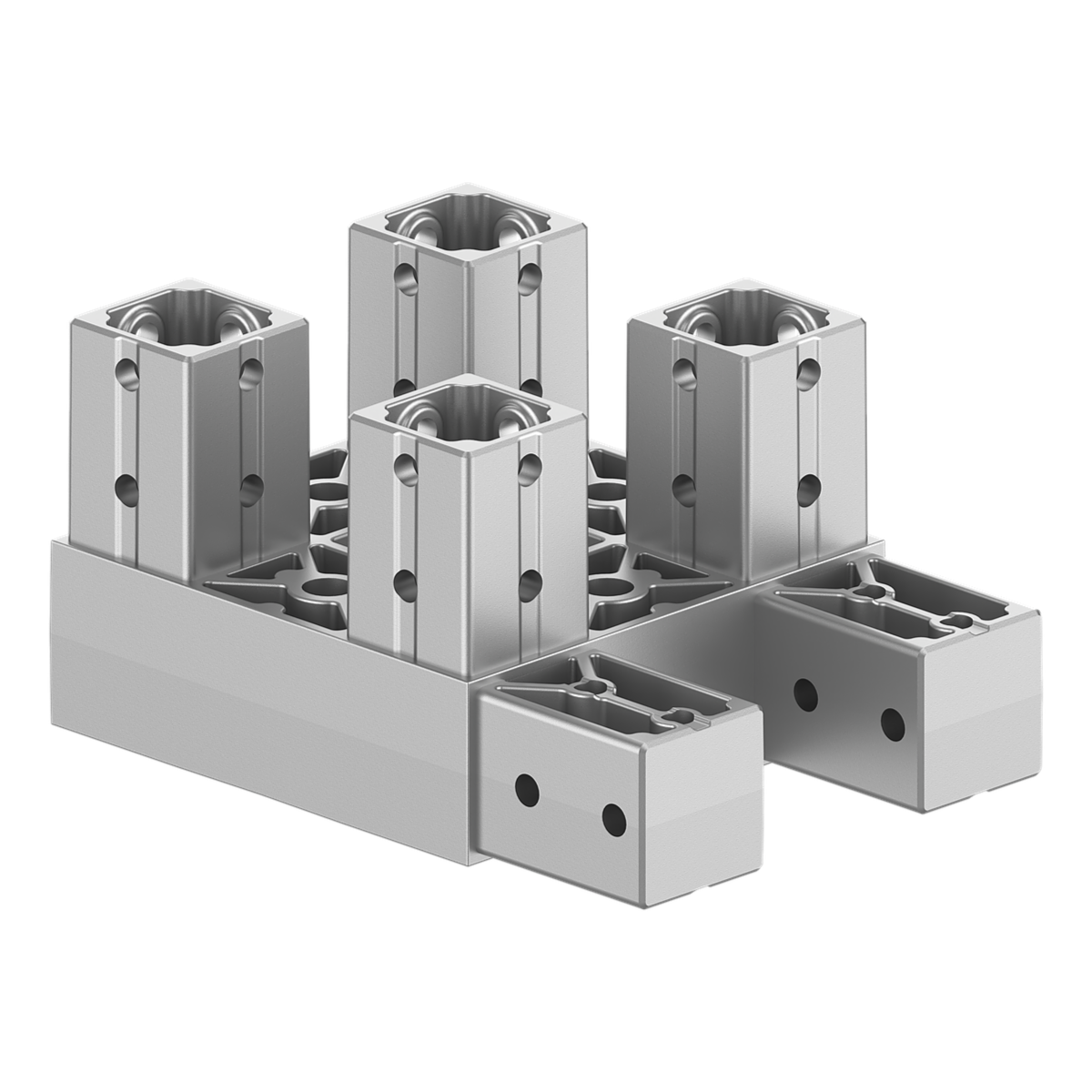 120x120 mm Kesitli Altı Yollu L Kolon Bağlantı Konnektörü 1212CR06-1