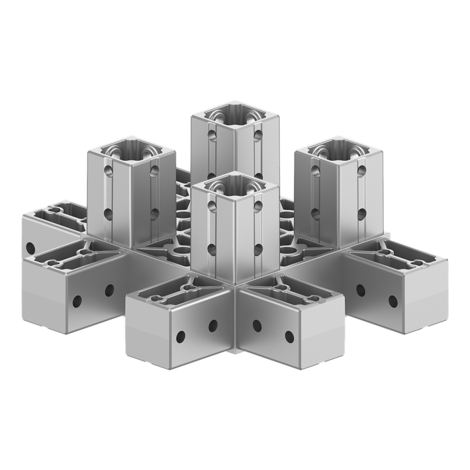 120x120 mm Kesitli On Yollu Kolon Kenar Bağlantı Konnektörü 1212ED10-2